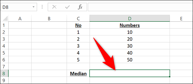 Selecione uma célula em uma planilha do Excel.