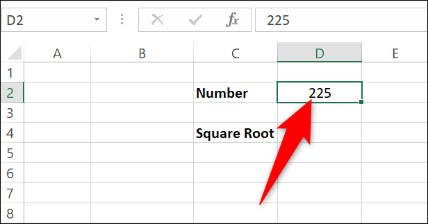 Encontre o número para o qual obter a raiz quadrada.