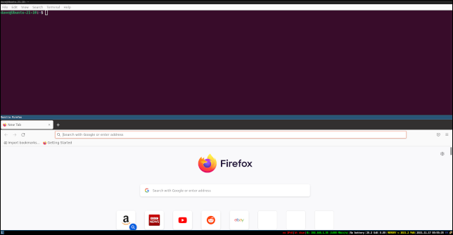 Firefox rodando em i3