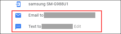 Envie uma mensagem de texto ou e-mail com as instruções.