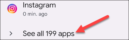 Toque em "Ver todos os aplicativos".