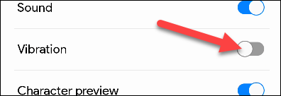 Desligue a "vibração".