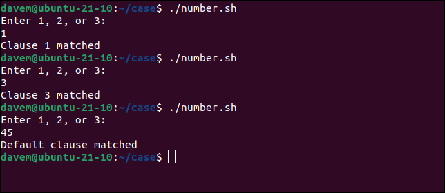Executar o script number.sh e testar diferentes entradas do usuário