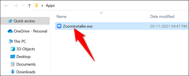 Execute o arquivo Zoom baixado.