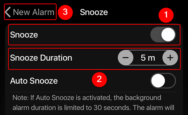 Defina um tempo de soneca personalizado no iPhone.
