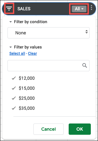 Aplique um filtro no divisor