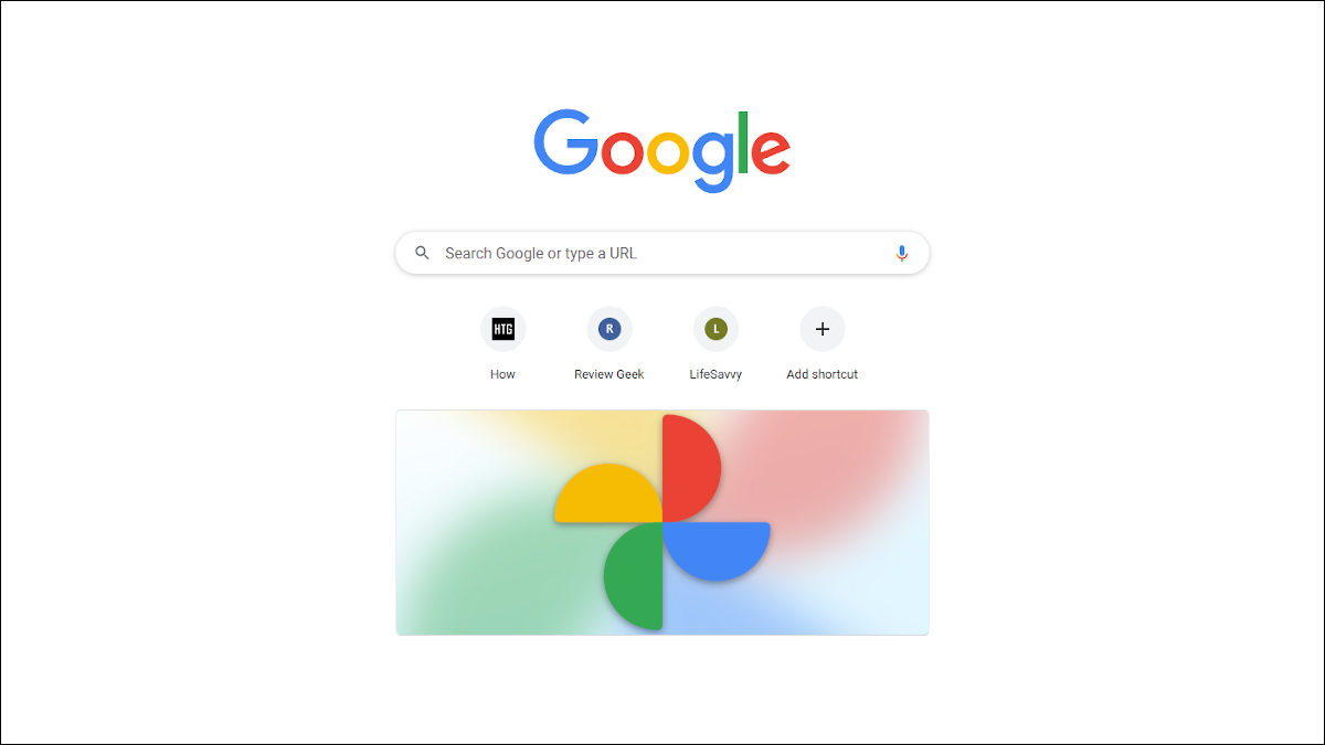 Página nova guia do Google Fotos do Chrome