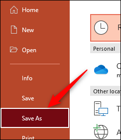 Clique em Salvar como.