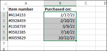 Datas com formatação personalizada.