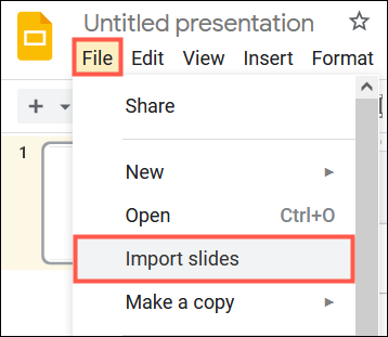 Clique em Arquivo, Importar Slides