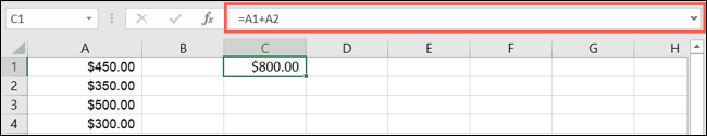 Barra de fórmulas no Excel