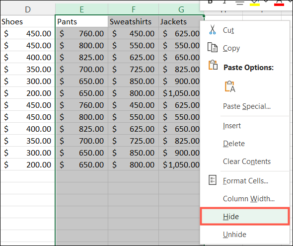 Como Ocultar Ou Reexibir Colunas No Microsoft Excel Mais Geek 0271