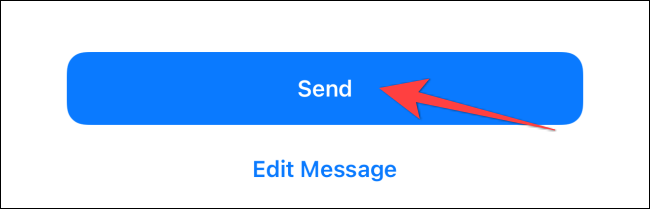 Clique no botão "Enviar" ou "Editar Mensagem" para personalizar a mensagem.