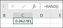 Função RAND no Excel