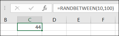 RANDBETWEEN números positivos