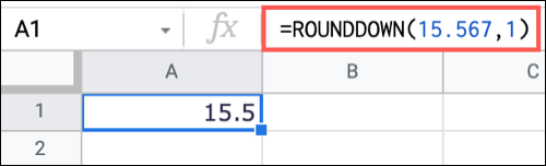 Arredondar uma casa decimal para baixo