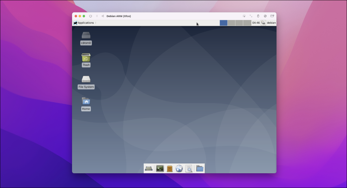 Máquina virtual Debian ARM em M1 Max