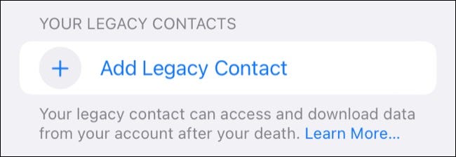 Adicionar contato herdado ao iPhone