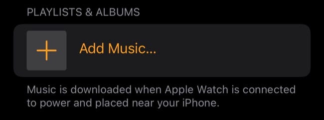 Baixe músicas para o Apple Watch