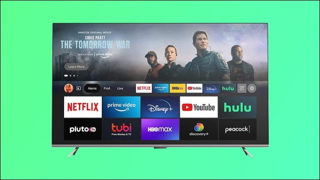 Amazon Fire TV Omni em fundo verde