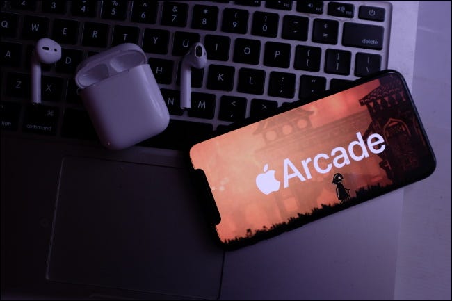 Apple Arcade em um iPhone.