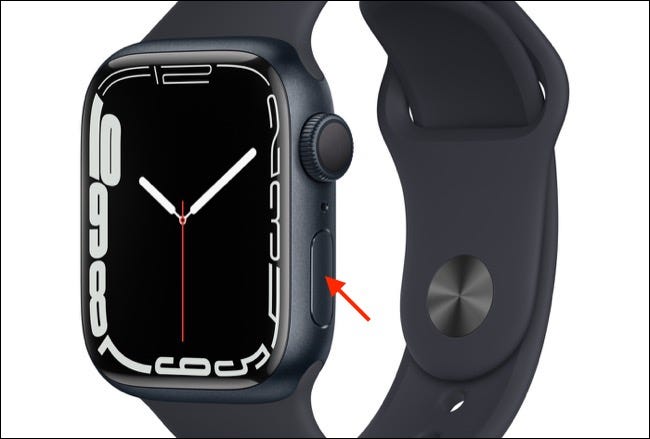 Localização do botão lateral no Apple Watch Series 7