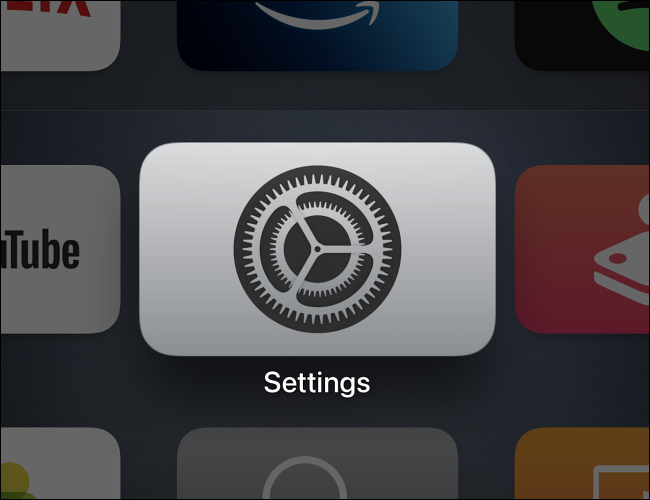 Selecione o aplicativo "Configurações" na Apple TV.