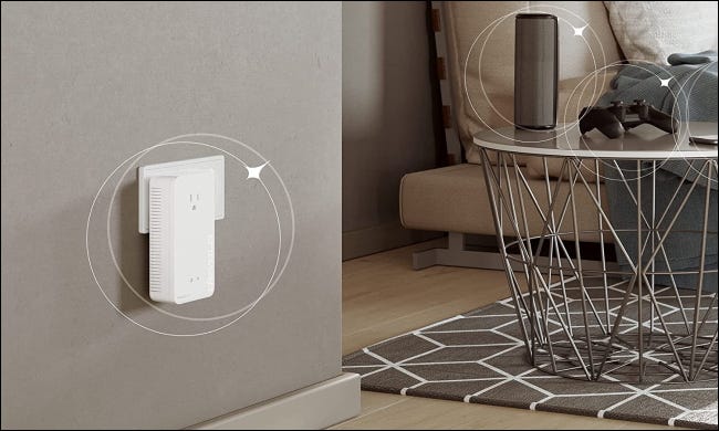 Extensor wi-fi Devolo na tomada