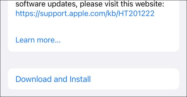 Baixe e instale a atualização do iOS