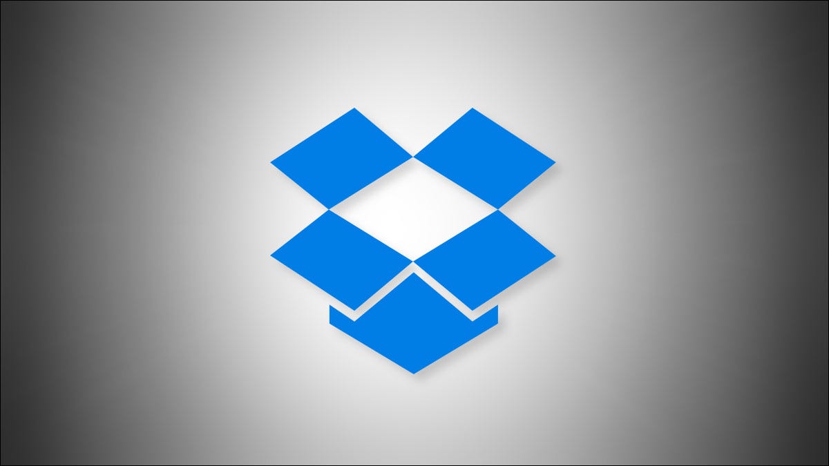 Logotipo do Dropbox em um fundo cinza