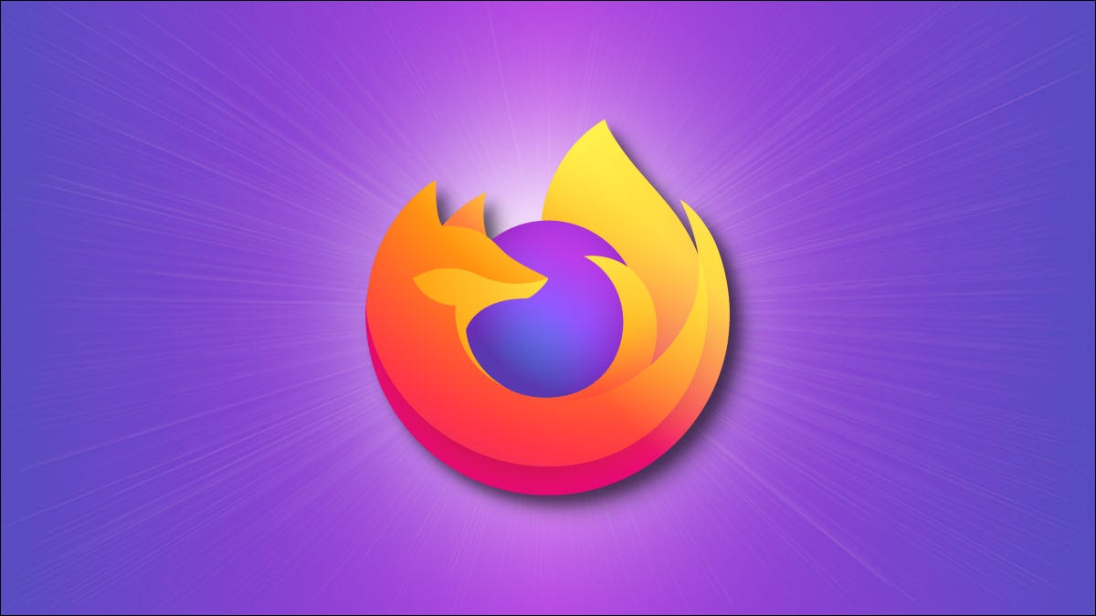 Logotipo do Firefox em um fundo roxo