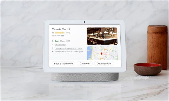 Google Nest Hub Max no balcão