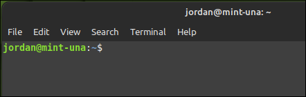 Terminal GNOME com modo escuro habilitado no Linux Mint 20.3