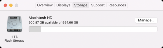Ver armazenamento do Mac