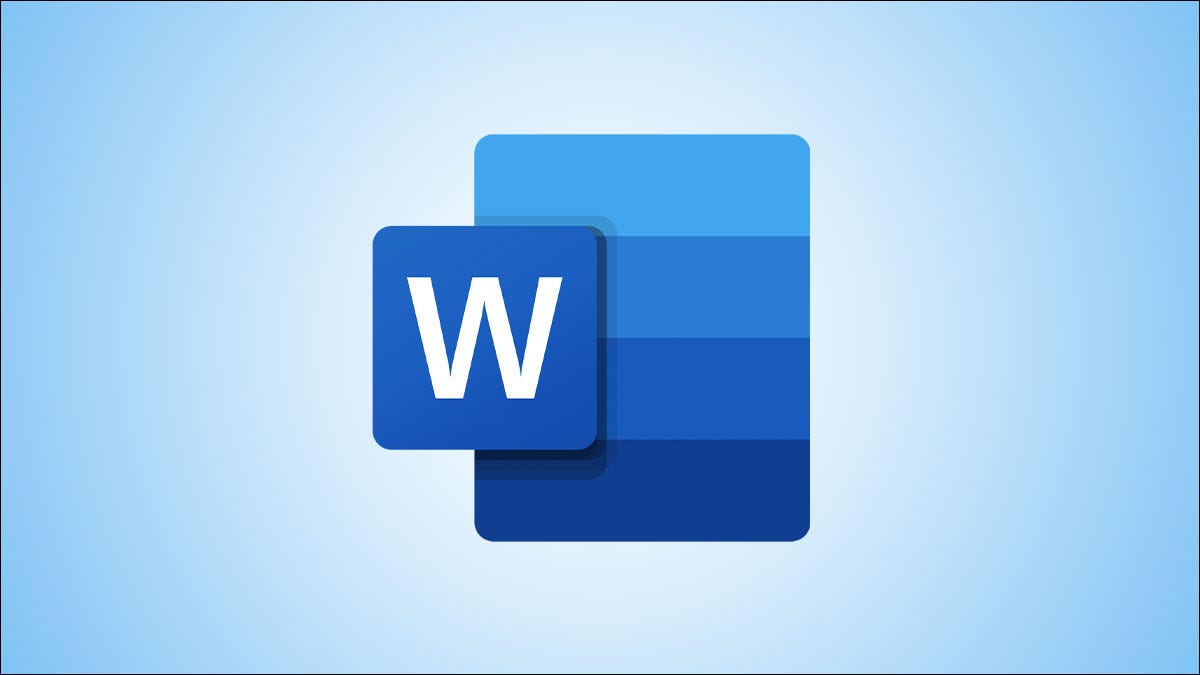 Logotipo do Microsoft Word em um fundo azul
