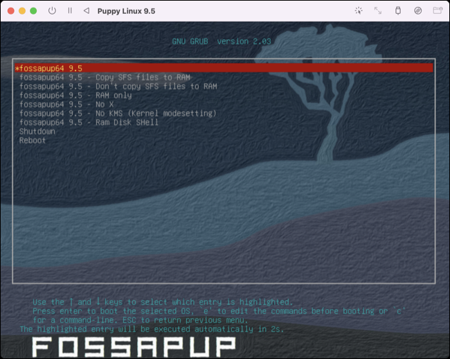 O bootloader do Puppy Linux