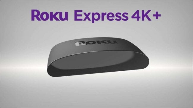 roku express 4k + em fundo cinza