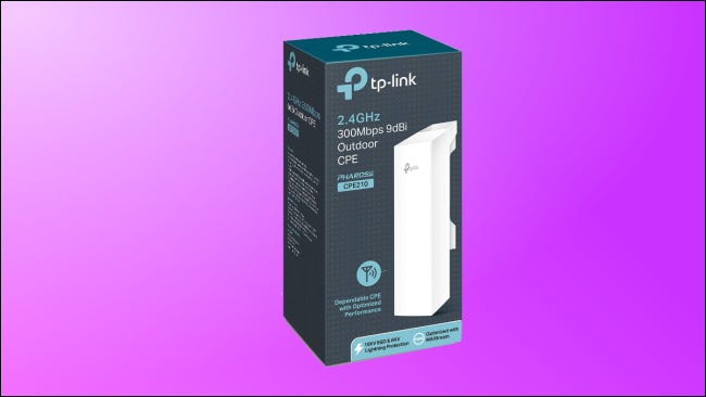 TP-Link N300 em fundo rosa