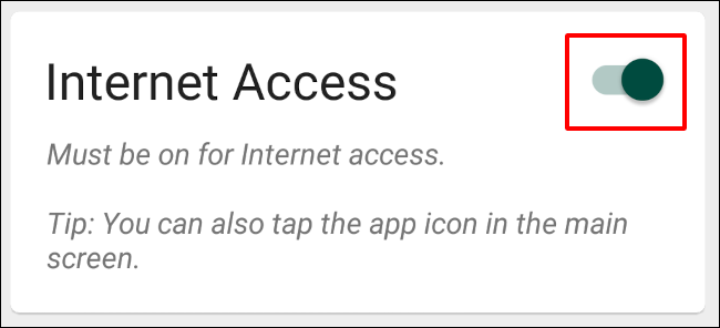Desative o acesso à Internet para bloquear completamente a conexão de um aplicativo à Internet