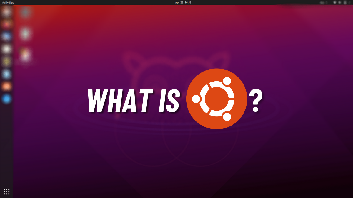A frase "O que é ubuntu" no desktop Ubuntu