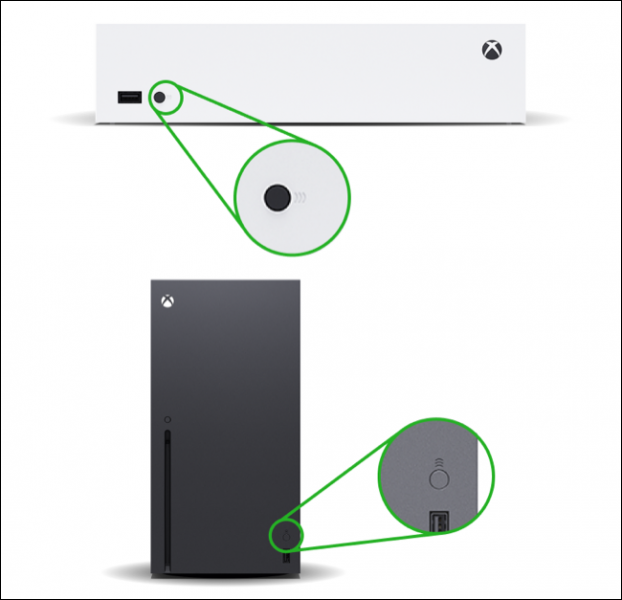 Botões de par Xbox Series S e X