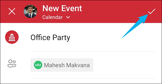 Envie um convite de calendário do Outlook no celular.