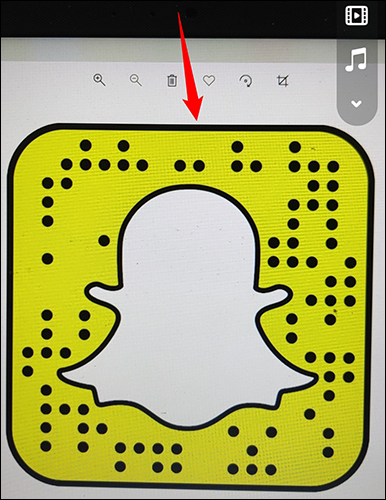 Toque e segure o Snapcode.