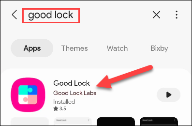 Encontre Good Lock na Galaxy Store.