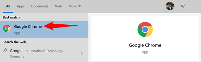 Pesquise e selecione Chrome na gaveta de aplicativos.