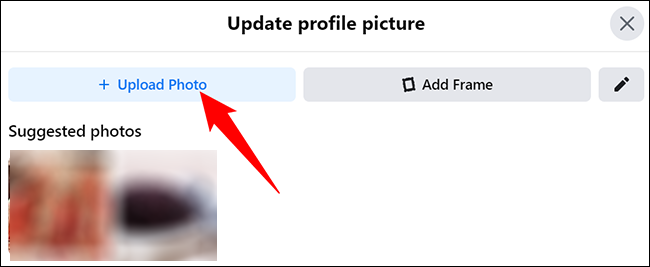 Escolha uma imagem na janela "Atualizar imagem do perfil".