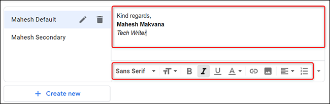 Altere a assinatura no Gmail no computador.