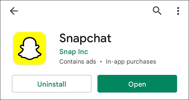 Toque em "Atualizar" para atualizar o Snapchat.