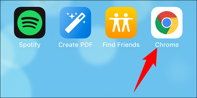 Toque em Chrome no iPhone.