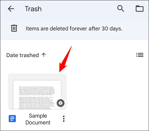 Documentos do Google Docs excluídos.